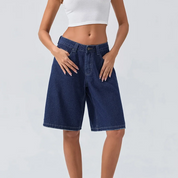 Relaxed denim dames bermuda short – Mila