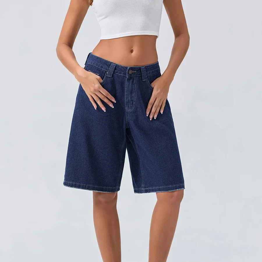 Relaxed denim dames bermuda short – Mila