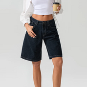 Relaxed denim dames bermuda short – Mila