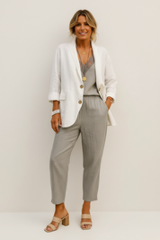 Relaxed fit linnen dames blazer – Celeste