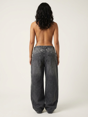 Retro Street Wide Leg Boyfriend Jeans