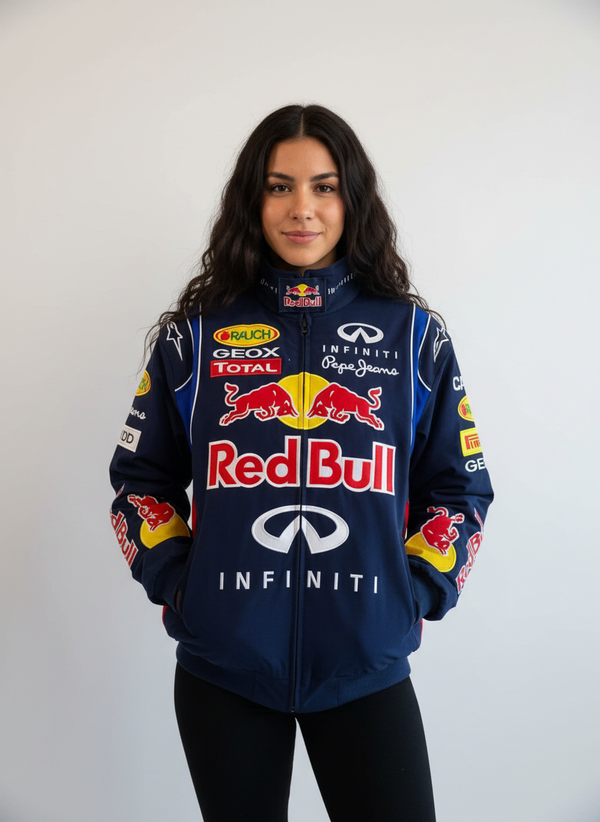 Retro racing geïnspireerde unisex F1 jas