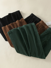 Ribfluwelen maxi damesrok  – Cassia