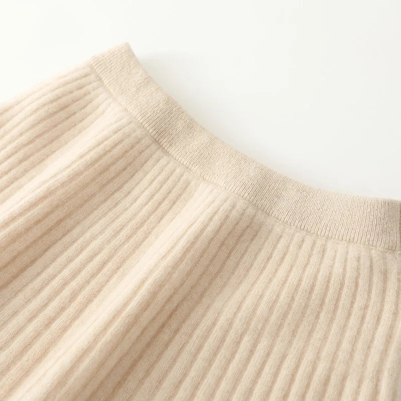 Ribgebreide A-lijn rok – Élodie