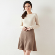 Ribgebreide A-lijn rok – Élodie