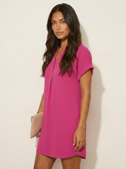 Ribgebreide T-shirt jurk - Emma