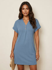 Ribgebreide T-shirt jurk - Emma