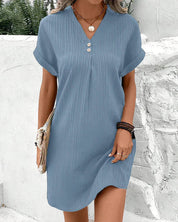 Ribgebreide T-shirt jurk - Emma