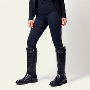 Robuuste leren laarzen met stevige zool