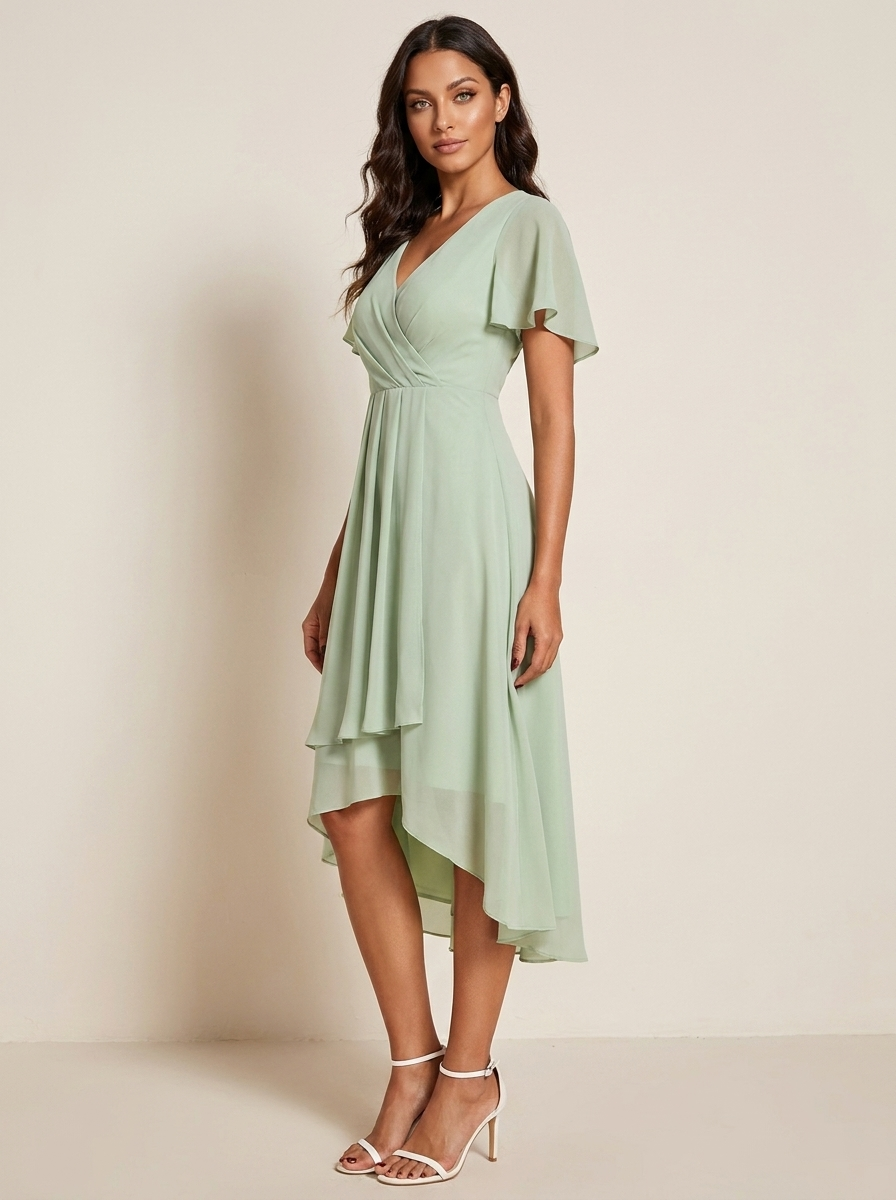 Romantische midi jurk met luxe kant - Kyle