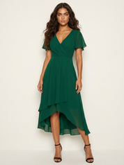 Romantische midi jurk met luxe kant - Kyle