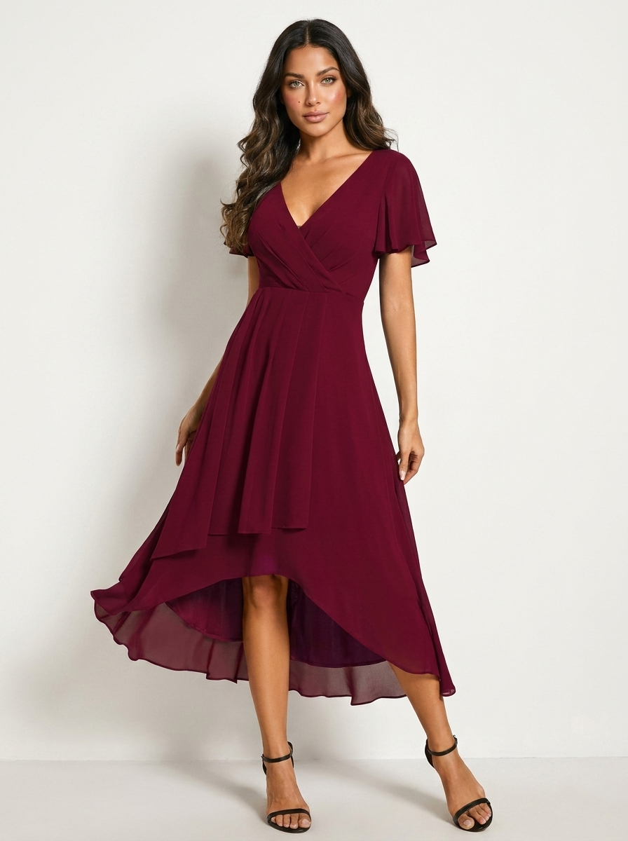 Romantische midi jurk met luxe kant - Kyle