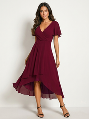 Romantische midi jurk met luxe kant - Kyle