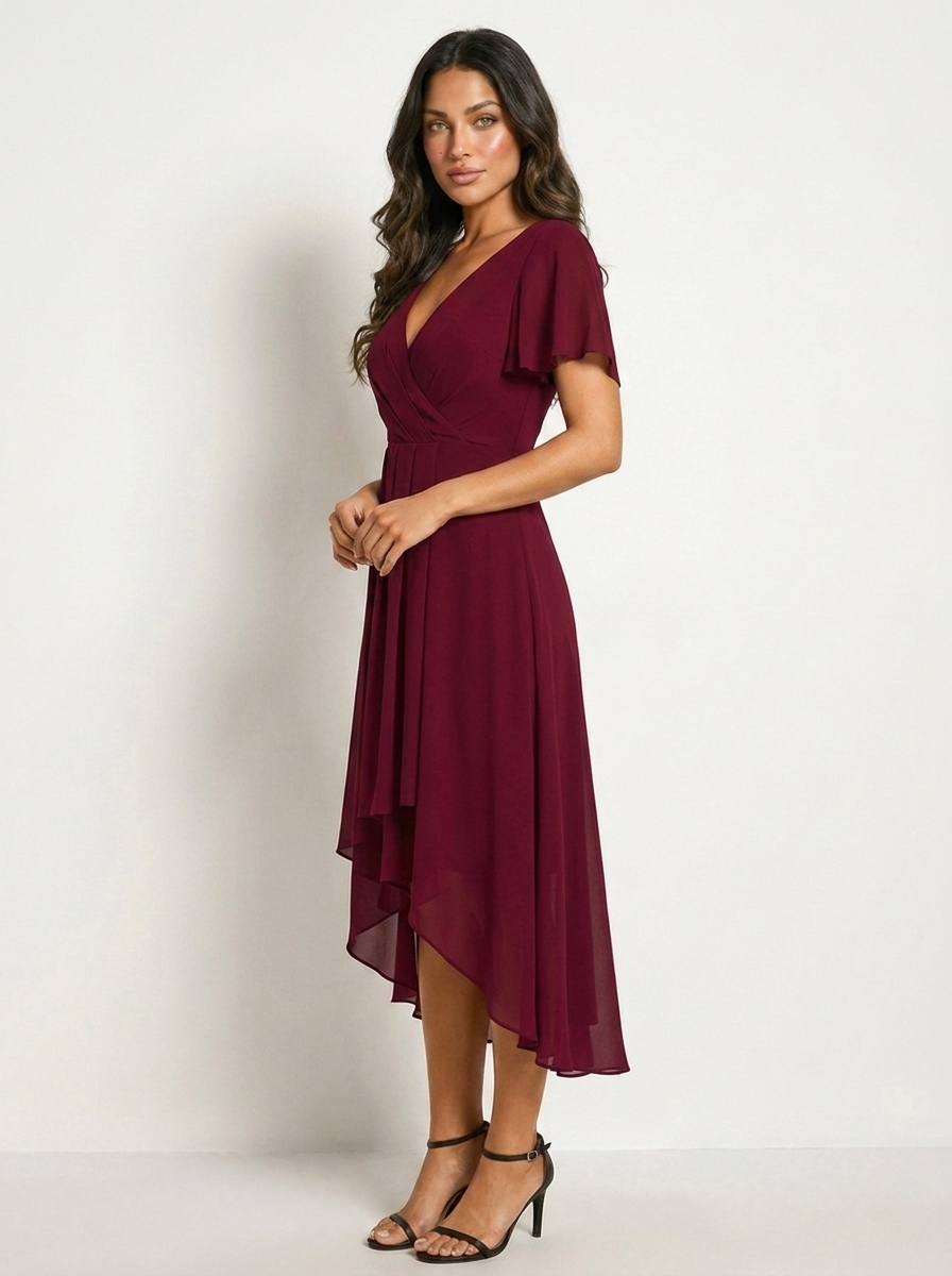 Romantische midi jurk met luxe kant - Kyle