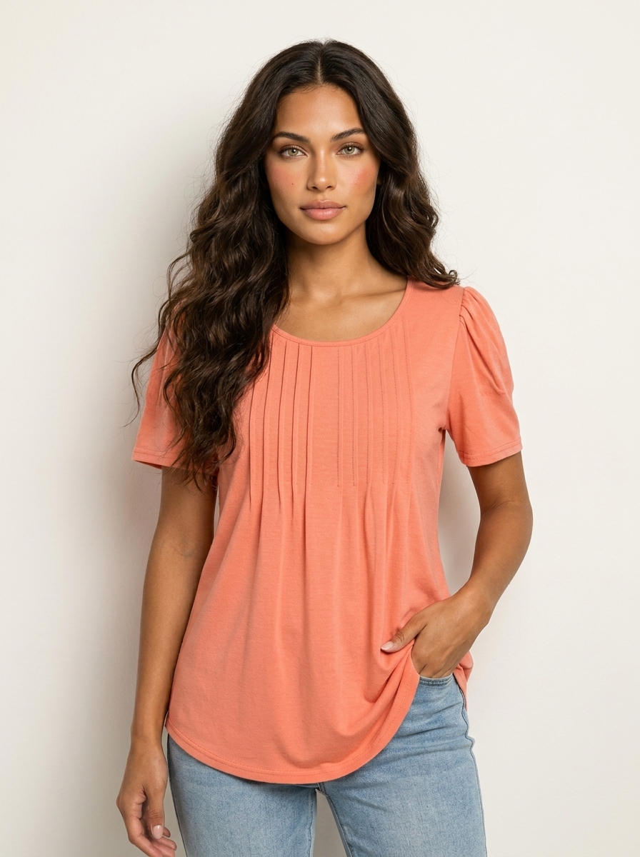 Romantische top met plooidetails - Sophie