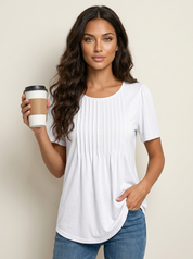 Romantische top met plooidetails - Sophie