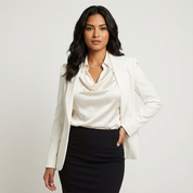 Satijnen drapeer blouse - Elara
