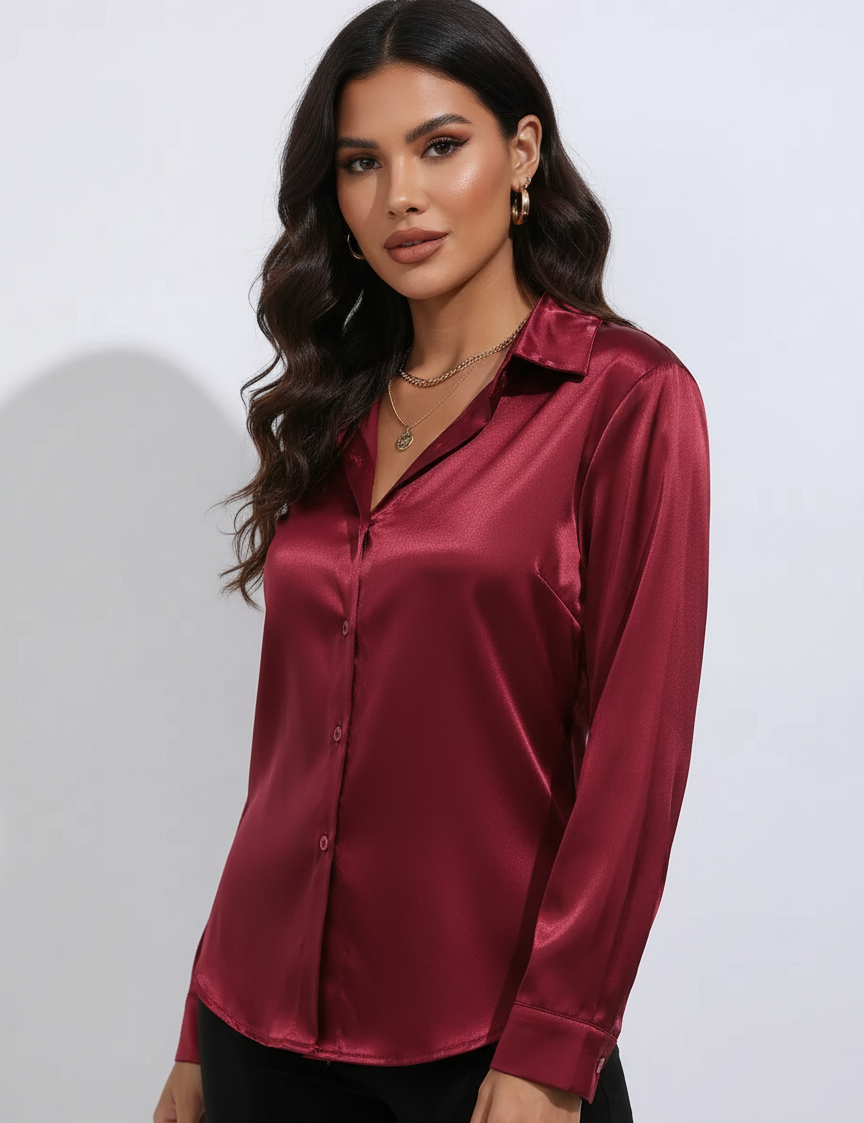 Satin women’s blouse – Valerie