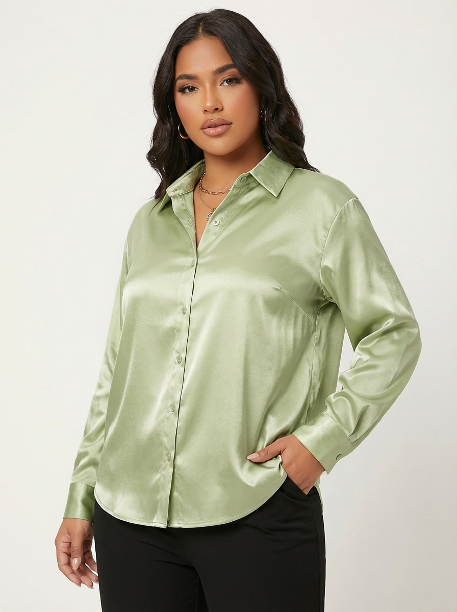 Satijnen dames blouse - Valerie