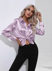 Satijnen dames blouse - Valerie