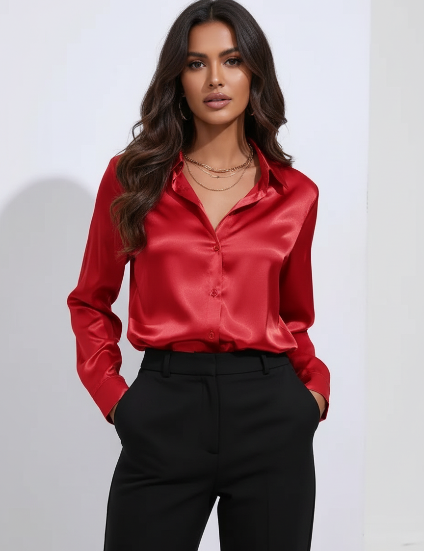 Satin women’s blouse – Valerie