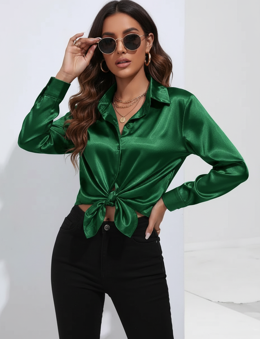 Satin women’s blouse – Valerie