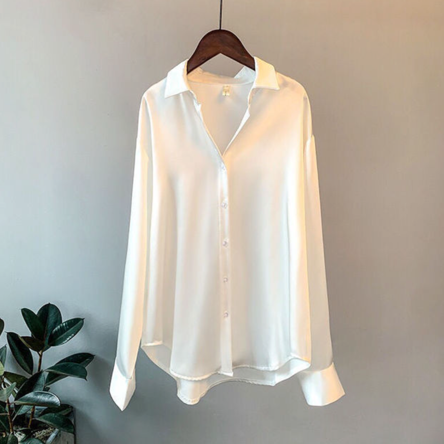 Satijnen dames blouse – Amélie
