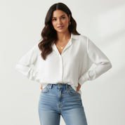Satijnen dames blouse – Amélie