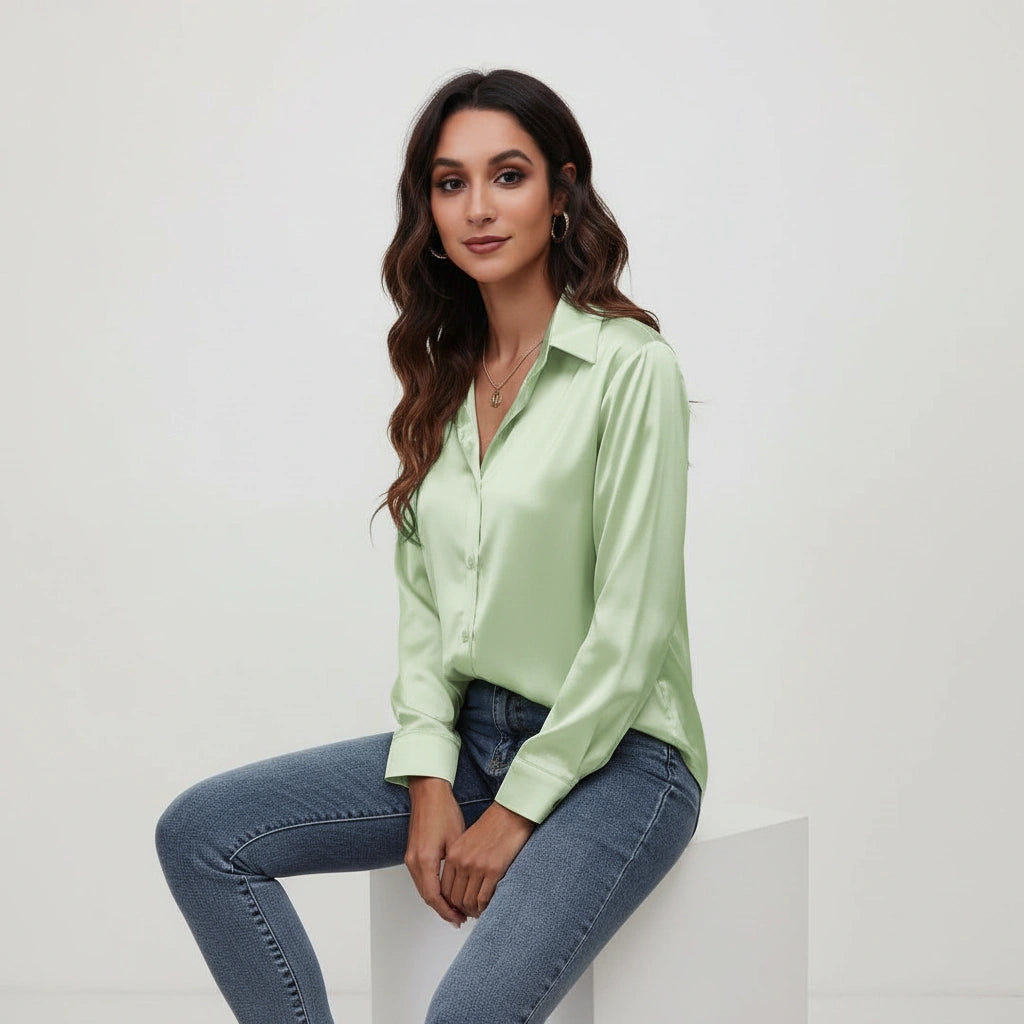 Satin women’s blouse – Lynn