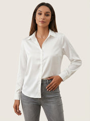 Satijnen dames blouse – Lynn