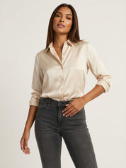 Satijnen dames blouse – Lynn