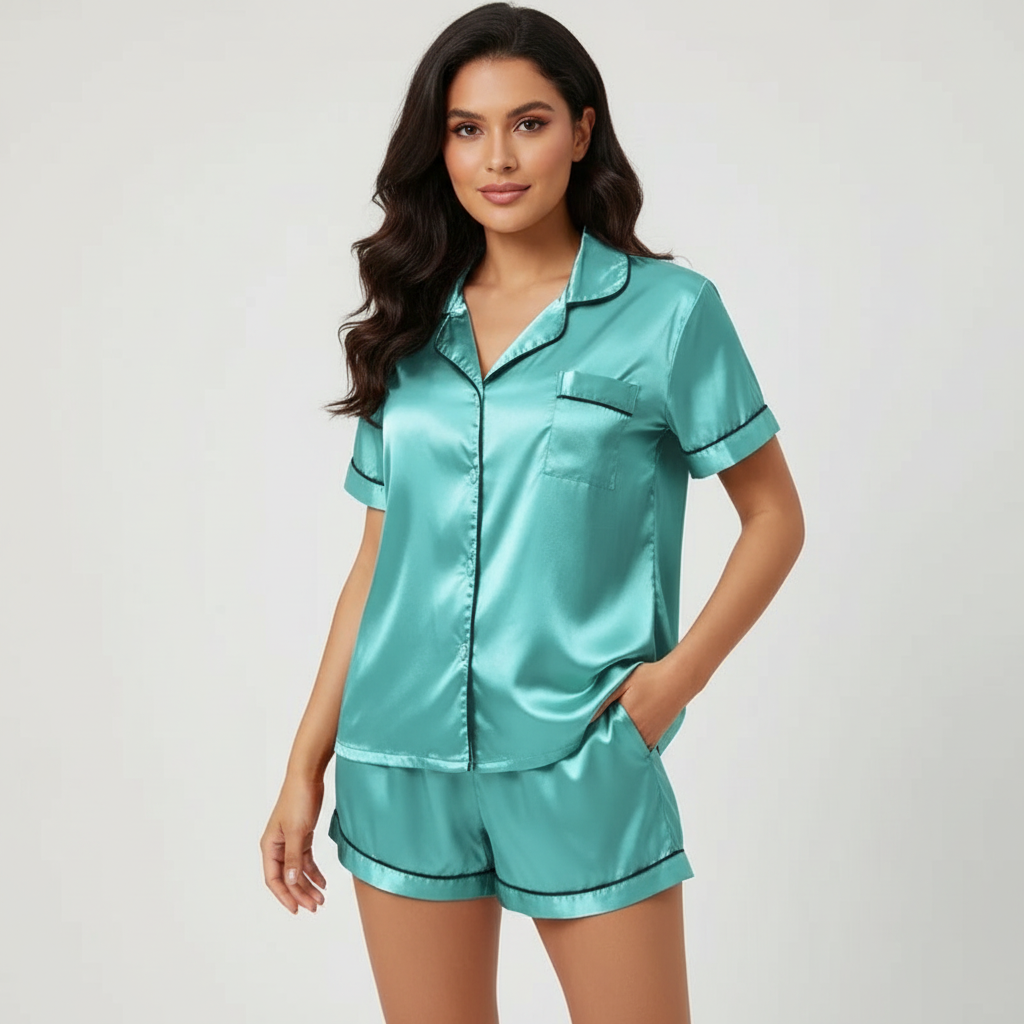 Satijnen dames pyjama set – Elara