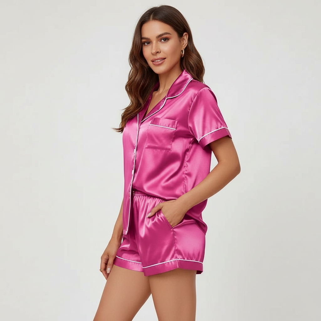 Satijnen dames pyjama set – Elara