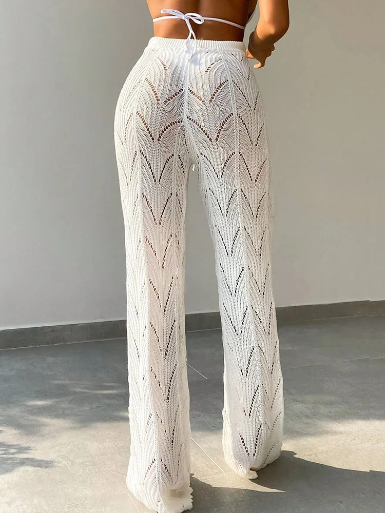 Sheer open-knit damesbroek – Azaria