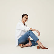 elegante schoenen met comfortabele hak en stijlvolle uitstraling