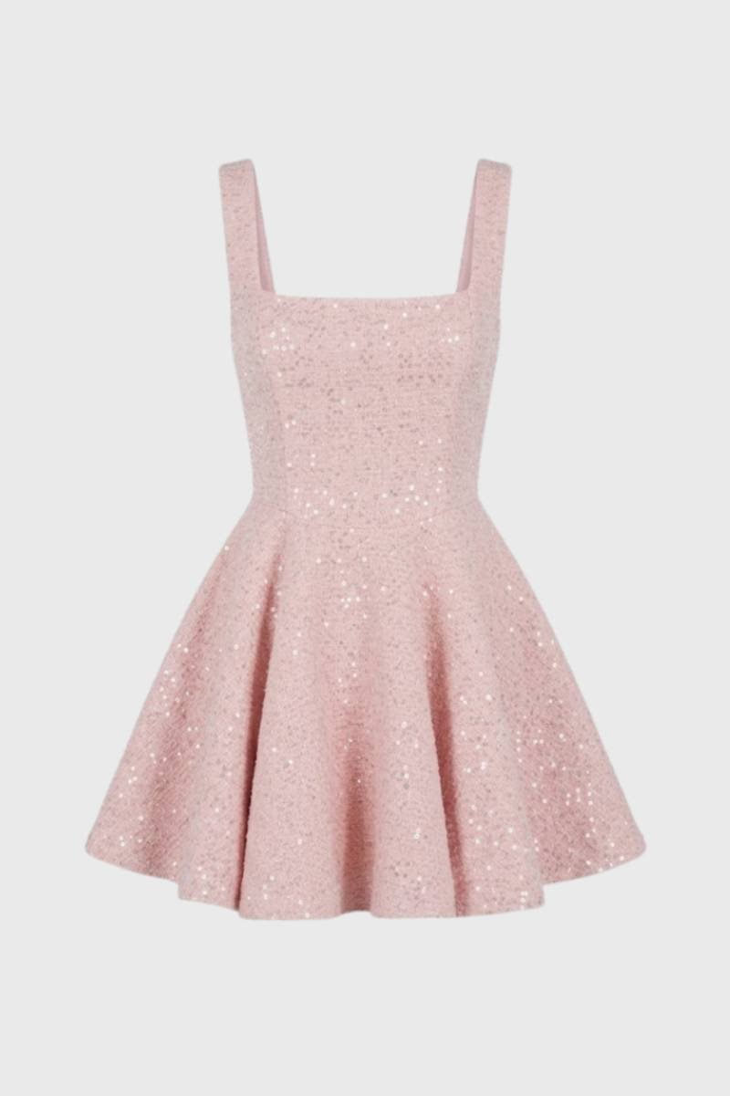 Sparkle A-lijn mini jurk - Celeste