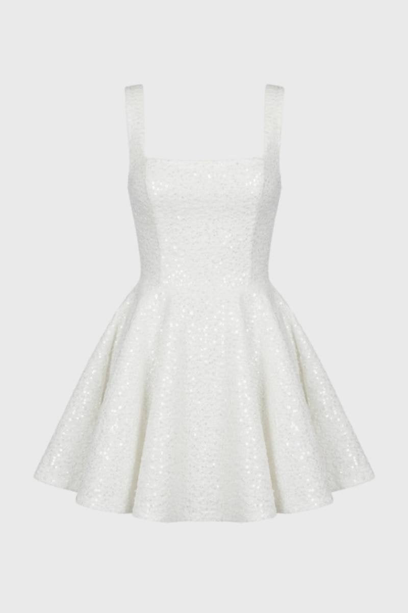 Sparkle A-lijn mini jurk - Celeste
