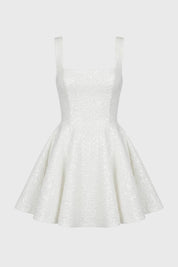 Sparkle A-lijn mini jurk - Celeste