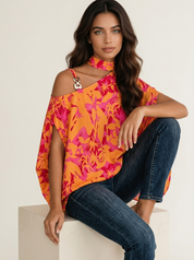 Speelse bedrukte dames top – Livia