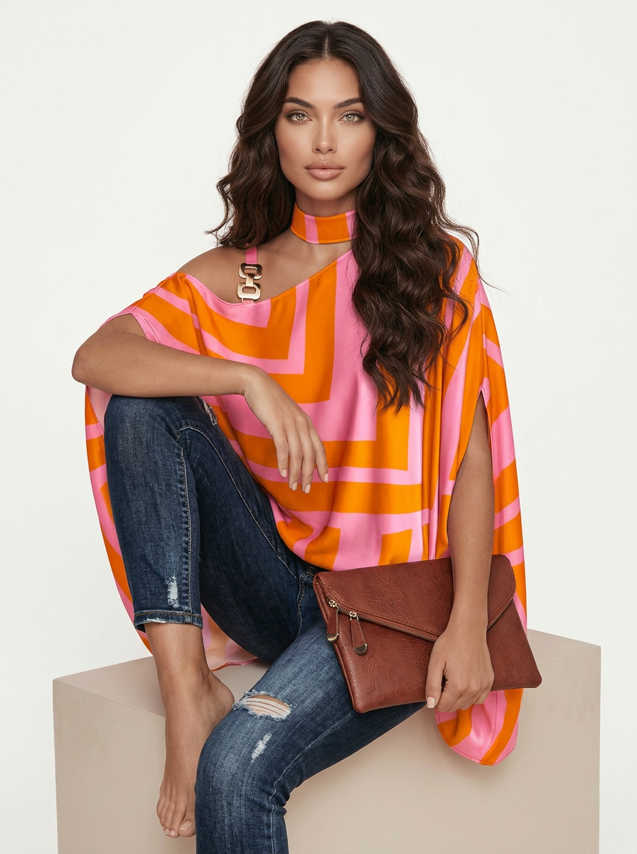 Speelse bedrukte dames top – Livia