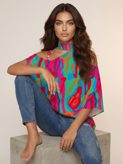 Speelse bedrukte dames top – Livia