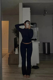 Sportieve lounge set met flare legging - Nova