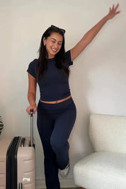 Sportieve lounge set met flare legging - Nova