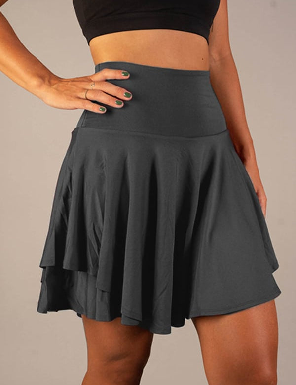 Sporty high-waisted skort - Mila