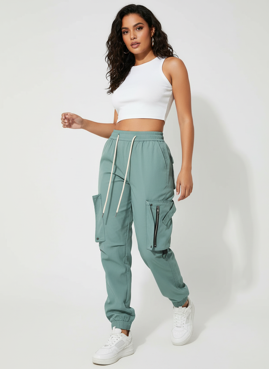 Sportieve cargo jogger dames – Nyra