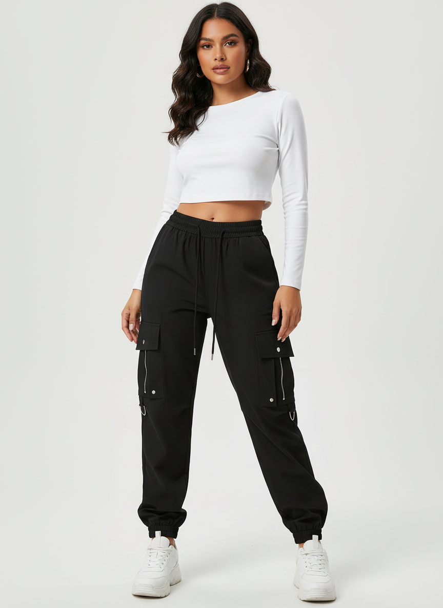 Sportieve cargo jogger dames – Nyra