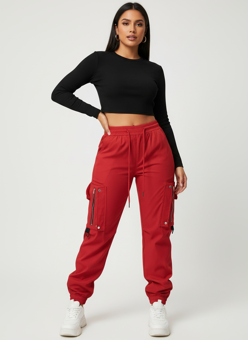 Sportieve cargo jogger dames – Nyra