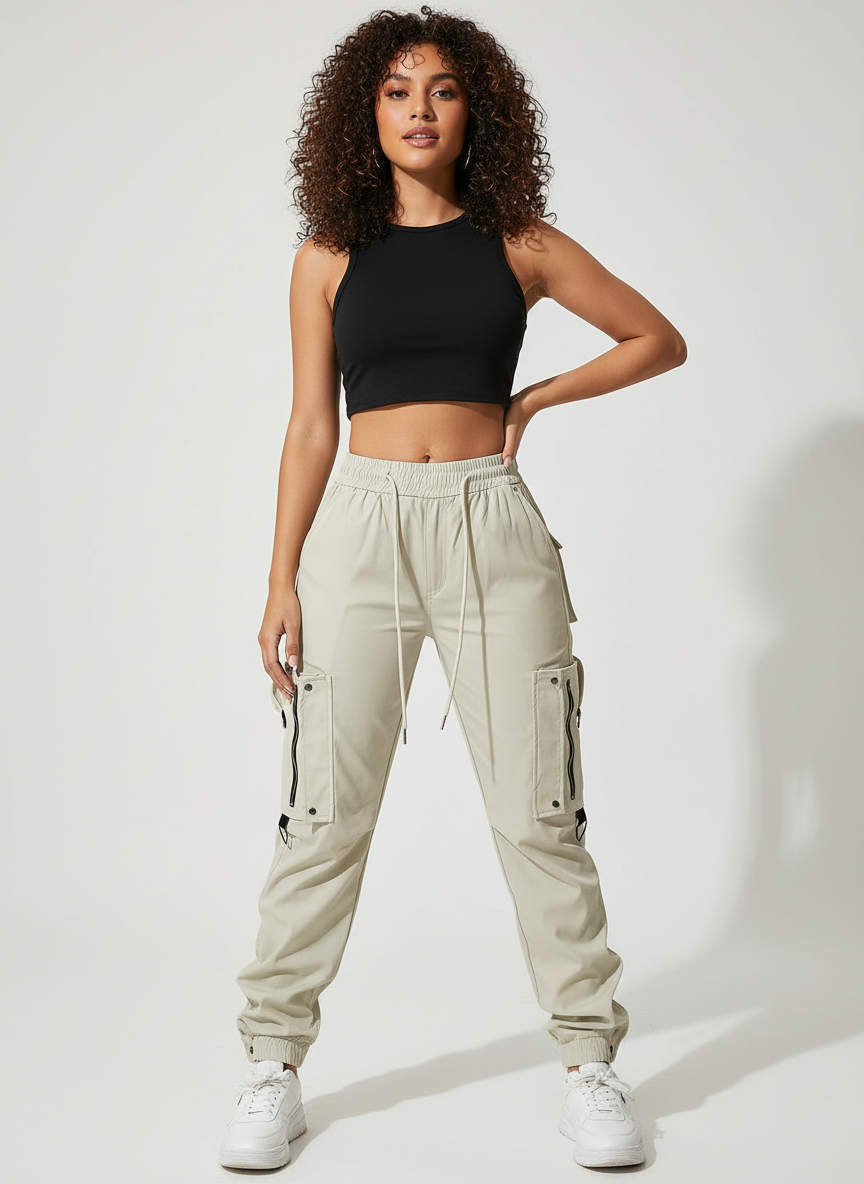Sportieve cargo jogger dames – Nyra