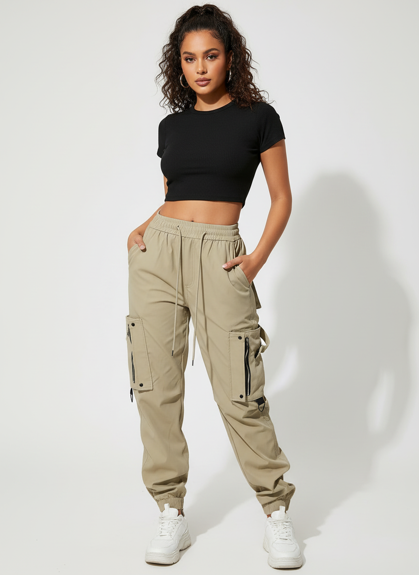 Sportieve cargo jogger dames – Nyra