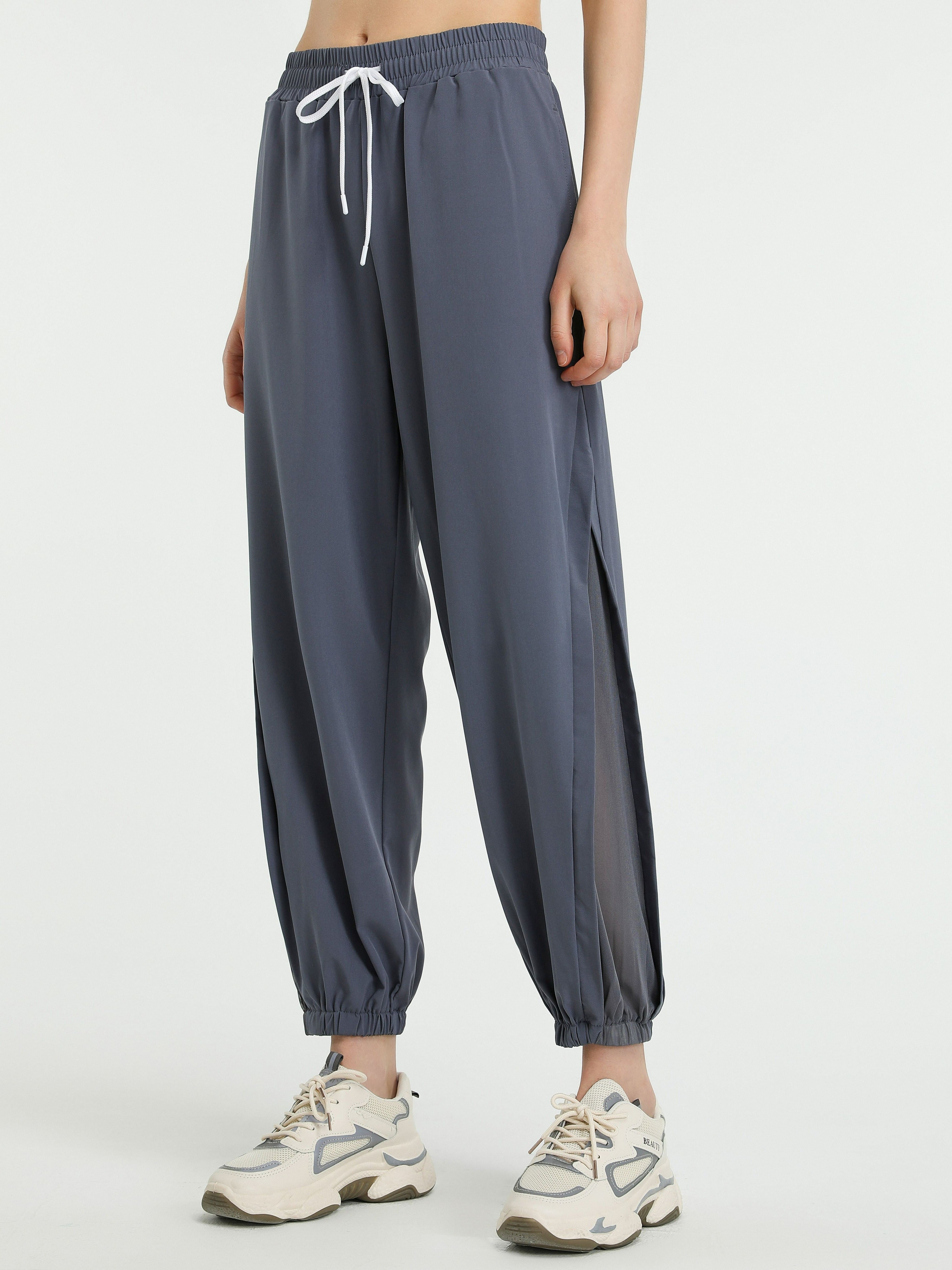 Sportieve dames jogger met mesh details – Evoque